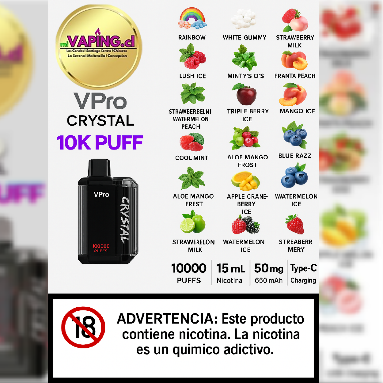 Vpro Crystal 10K Aloe Mango Frost