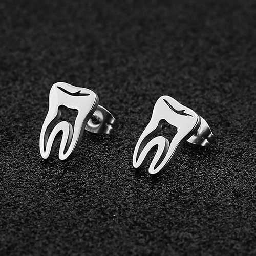 MALOYANVE Juego de 2 pares de aretes de dientes