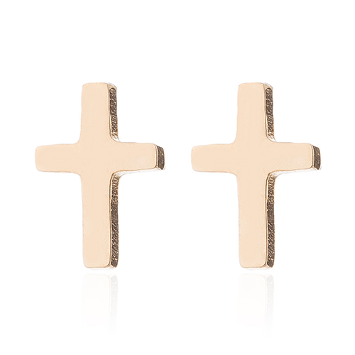 Aretes De Cruz Pequeños Minimalistas