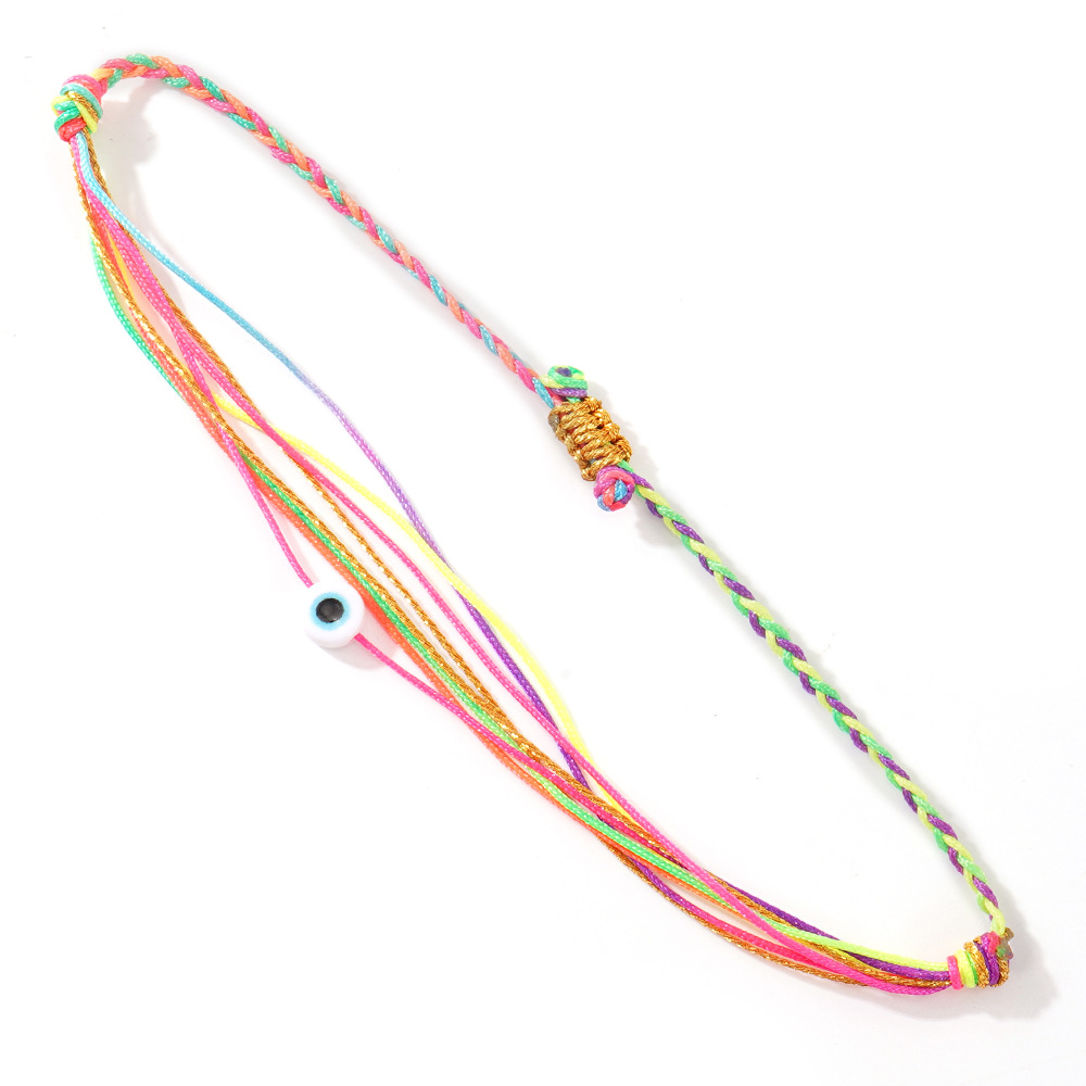 Pulseras de cuerda de cordón de ojo turco